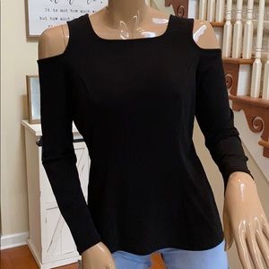 Cold shoulder long sleeve top